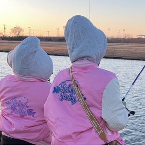 Pink 'Fishin' Pretty' Letterman Jackets